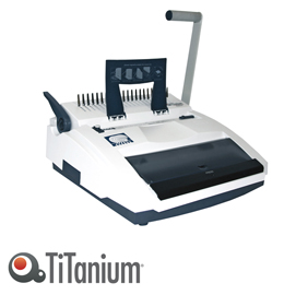 Rilegatrice c21/w34 - manuale - multifunzione - titanium