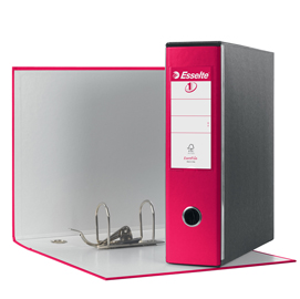 Registratore eurofile g53 - dorso 8 cm - commerciale 23x30 cm - fucsia - esselte