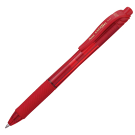 Roller a scatto energel x bl107 - punta 0,7mm - rosso  - pentel
