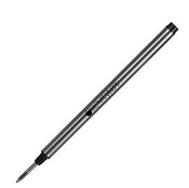 Refill in metallo per roller montblanc - punta media - nero  - monteverde - conf. 2 pz