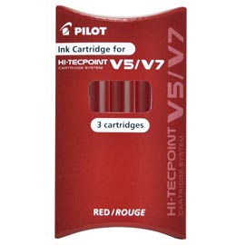 Refill hi tecpoint v5/v7 ricaricabile begreen - rosso - pilot  - conf. 3 pezzi