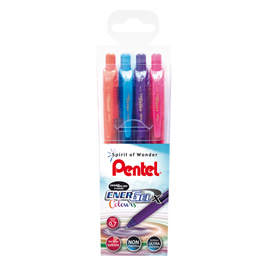 Roller a scatto energel x bl 107  - punta 0,7mm - 4 colori  - pentel
