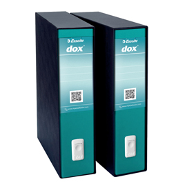 Registratore dox 2 - dorso 8 cm - protocollo 23x34 cm - verde mare - esselte