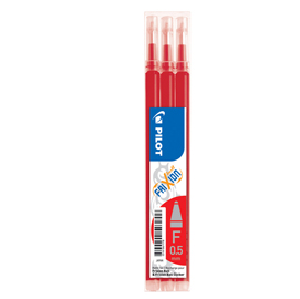 Refill a sfera a scatto frixionball clicker - punta 0,5mm  - rosso - pilot - conf. 3 pezzi