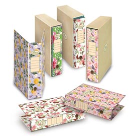 Registratore a leva nature flowers - protocollo - dorso 8cm - pigna