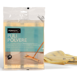 Retine di ricambio per scopa pulipolvere - 45x22 cm - giallo - perfetto - conf. 20 pezzi