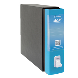 Registratore dox 2 - dorso 8 cm - protocollo 23x34 cm - azzurro capri - esselte