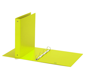 Raccoglitore europa neon - 4 anelli tondi 30 mm - dorso 4 cm - 22x30 cm - giallo neon - favorit