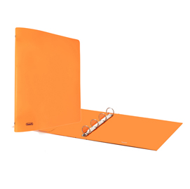 Raccoglitore europa neon - 4 anelli tondi 30 mm - dorso 4 cm - 22x30 cm - arancio neon - favorit