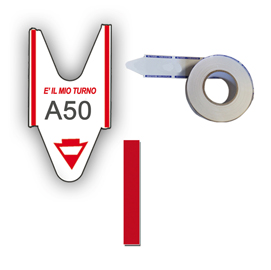 Rotolo da 2000 ticket per elimina code - rosso - printex - conf. 5 rotoli