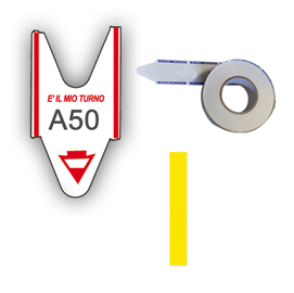 Rotolo da 2000 ticket per elimina code - giallo - printex - conf. 5 rotoli