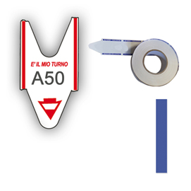 Rotolo da 2000 ticket per elimina code - blu - printex - conf. 5 rotoli