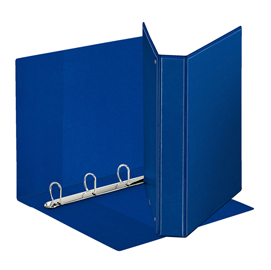 Raccoglitore personalizzabile display - 4 anelli a d 30 mm - dorso 4,7 cm - 22x30 cm - blu - esselte