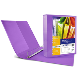 Raccoglitore personalizzabile myto ti - 4 anelli a d 30 mm - dorso 4 cm - 22x30 cm - lilla - sei rota