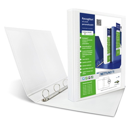 Raccoglitore nettuno ti 30 4d - personalizzabile - dorso 3,5 cm - 22x30 cm - a4 - bianco - sei rota