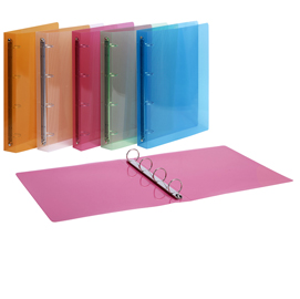 Raccoglitore lumina - ppl - 4 anelli tondi d30 - dorso 4 cm - 22x30 cm - blu - favorit