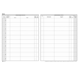 Registro corrispondenza arrivo/partenza - 50 pagine - 31x24,5cm - seb000100 - semper