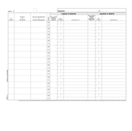 Registro carico/scarico equidi - 46 pag numerate - 31x24,5cm - du138211000 - data ufficio
