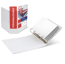 Raccoglitore stelvio ti 100 4q - 22x30 cm - a4 - bianco personalizzabile - sei rota