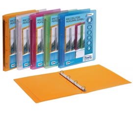 Raccoglitori personalizzabile lumina - colori assortiti - 4 anelli tondi diametro 15mm - 22x30cm - favorit