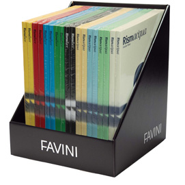 Risma acqua e luce - a4 - 90 gr - 100 fogli - colori assortiti - favini - display 18 pezzi