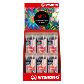 Rollerset stabilo point 88 arty - colori assortiti - expo 12 pezzi