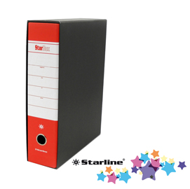 Registratore starbox - dorso 8 cm - protocollo 23x33 cm - rosso - starline