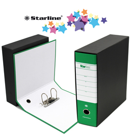 Registratore starbox - dorso 8 cm - commerciale 23x30 cm - verde - starline