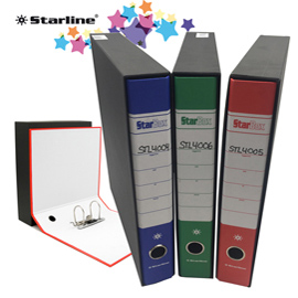 Registratore starbox - dorso 5 cm - protocollo 23x33 cm - colori assortiti - starline
