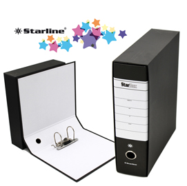 Registratore starbox - dorso 8 cm - commerciale 23x30 cm - nero - starline