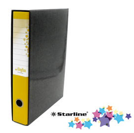 Registratore kingbox - dorso 5 cm - protocollo 23x33 cm - giallo - starline