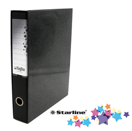 Registratore kingbox - dorso 5 cm - protocollo 23x33 cm - nero - starline