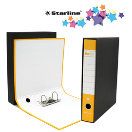 Registratore starbox - dorso 5 cm - commerciale 23x30 cm - giallo - starline