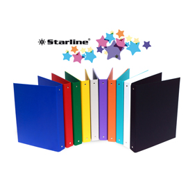 Raccoglitore king - 4 anelli tondi 30 mm - dorso 4 cm - 22x30 cm - rivestimento in ppl - viola - starline