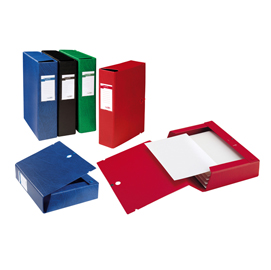 Scatola archivio scatto - dorso 4 cm - 25x35 cm - blu - sei rota