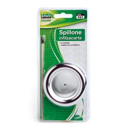 Spillone infilzacarte con cappuccio - metallo - lebez