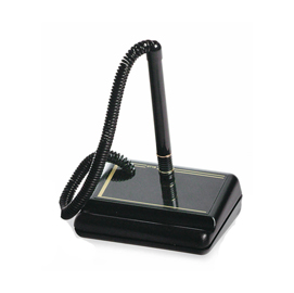 Stiloforo con base in plastica - nero - con spirale - lebez