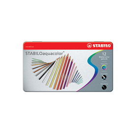Stabilo aquacolor 1612 - tratto 2,80mm - colori assortiti - stabilo - scatola 12 pastellli