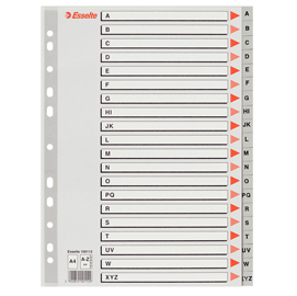 Separatore alfabetico a/z - ppl - a4 - grigio - esselte