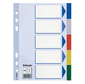 Separatore - 5 tasti colorati - ppl - a5 - multicolore - esselte