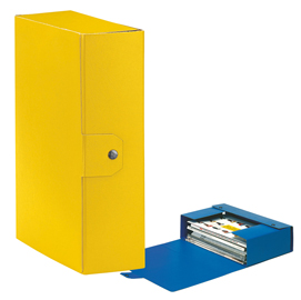 Scatola progetto eurobox - dorso 10 cm - 25x35 cm - giallo - esselte