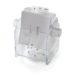 Schedario rotante abs - trasparente - lebez