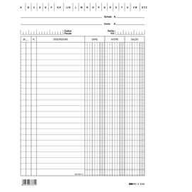 Schede in cartoncino dare/avere/saldo - 21 x 15 cm - edipro - conf. 100 pezzi