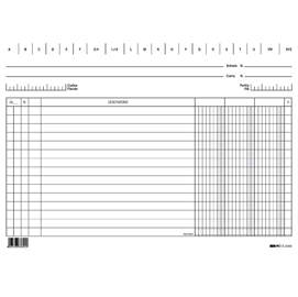 Schede in cartoncino 3 colonne - 17 x 24 cm orizzontale - edipro - conf. 100 pezzi