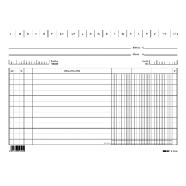 Schede in cartoncino 3 colonne - 15 x 21 cm orizzontale - edipro - conf. 100 pezzi