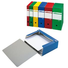 Scatola archivio spazio - dorso 8 cm - 25x35 cm - giallo - sei rota