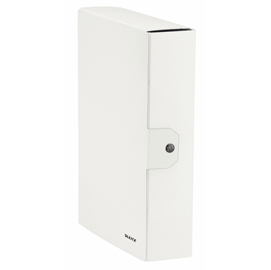 Scatola progetto wow - dorso 8 cm - bianco metallizzato - leitz