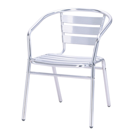 Sedia impilabile - 53x57x72 cm - alluminio - acciaio - serena group