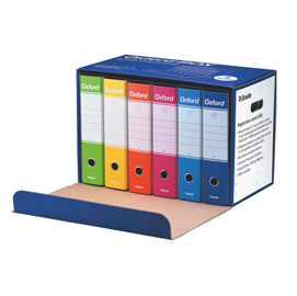 Scatola registratori oxford box g85 - dorso 8 cm - protocollo 23x33 cm - colori assortiti - esselte - conf. 6 pezzi