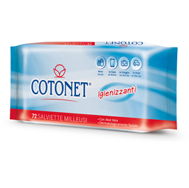 Salviette profumate cotonet aloe - logex professional - conf. Richiudibile da 72 pezzi